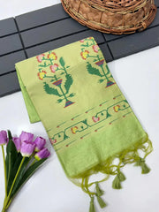Soft Tussar Silk Pastel Paithani Saree