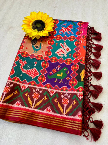 Handloom Silk Patan Patola Printed Saree