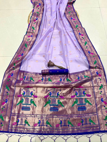 Soft Organza Silk Paithani Saree