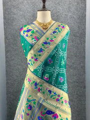 Bandhani Patola Silk Paithani Saree