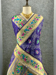 Bandhani Patola Silk Paithani Saree