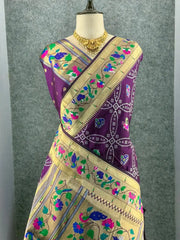 Bandhani Patola Silk Paithani Saree