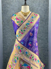 Bandhani Patola Silk Paithani Saree