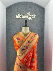 Bandhani Patola Silk Paithani Saree