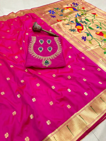 Pure Kanchivaram Paithani Silk Saree | Wedding Saree