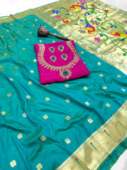 Pure Kanchivaram Paithani Silk Saree | Wedding Saree