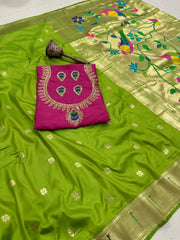 Pure Kanchivaram Paithani Silk Saree | Wedding Saree