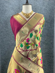 Pure Silk Kanchipuram Full Body Weaving Wedding Special Saree