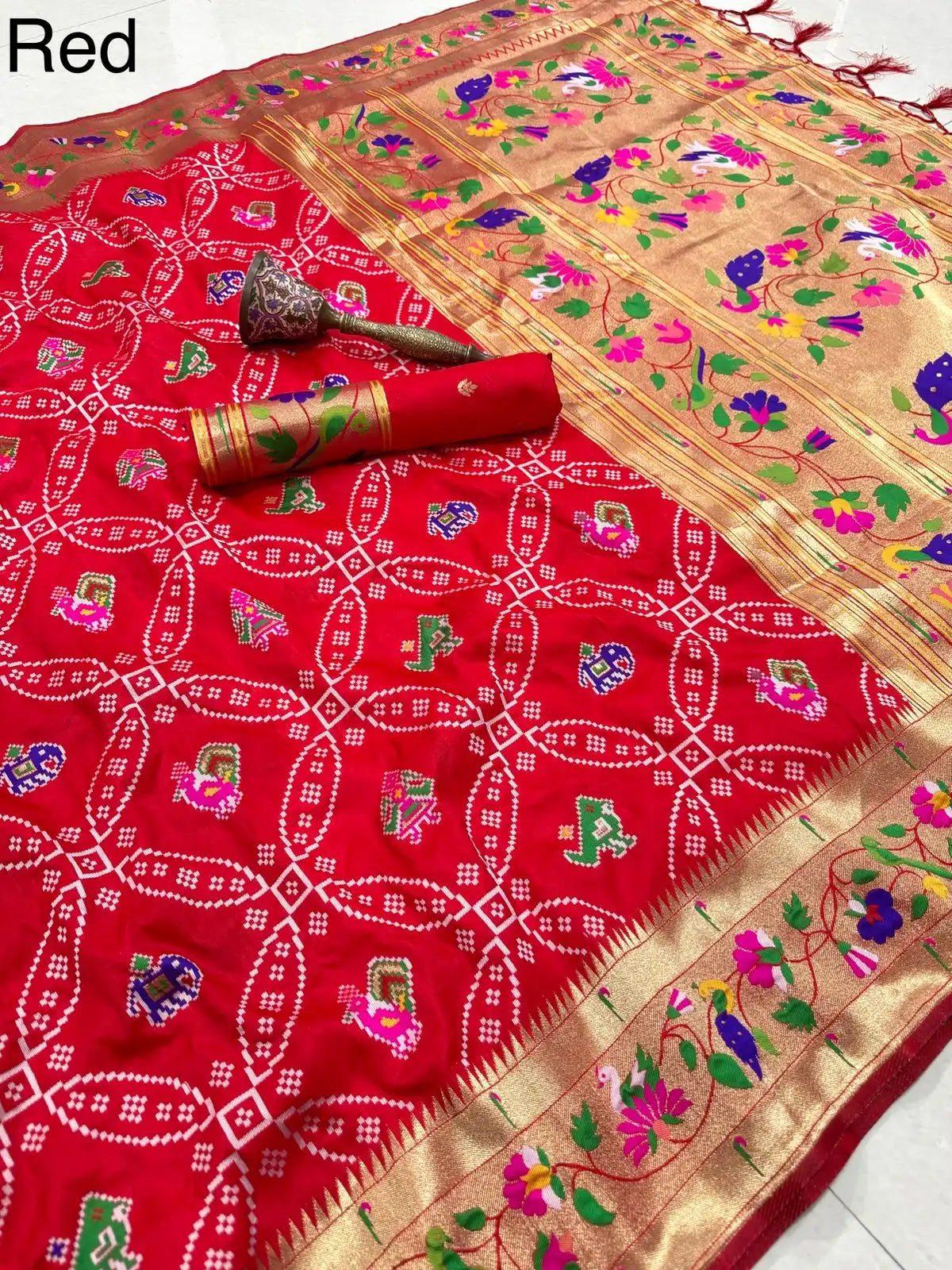 Bandhani Patola Silk Paithani Saree