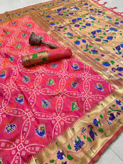 Bandhani Patola Silk Paithani Saree