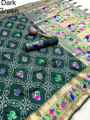 Bandhani Patola Silk Paithani Saree