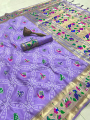 Bandhani Patola Silk Paithani Saree
