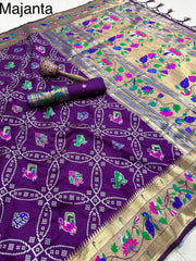 Bandhani Patola Silk Paithani Saree