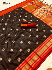 Traditional Paithani Kadiyal Border Saree