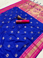 Traditional Paithani Kadiyal Border Saree