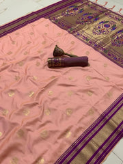 Traditional Paithani Kadiyal Border Saree