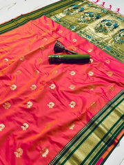 Traditional Paithani Kadiyal Border Saree