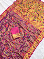 Super-Hit All Over Tissue Silk Paithani Saree