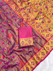 Super-Hit All Over Tissue Silk Paithani Saree