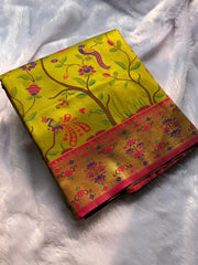 Super-Hit All Over Tissue Silk Paithani Saree