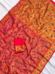 Super-Hit All Over Tissue Silk Paithani Saree