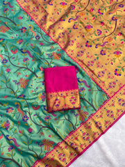 Super-Hit All Over Tissue Silk Paithani Saree