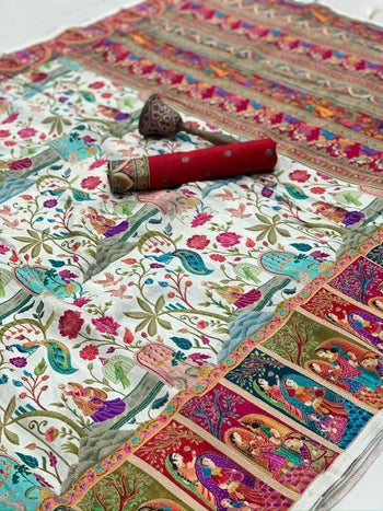 Pure Viscose Gajji Silk Pashmina Saree – Premium Silk Saree