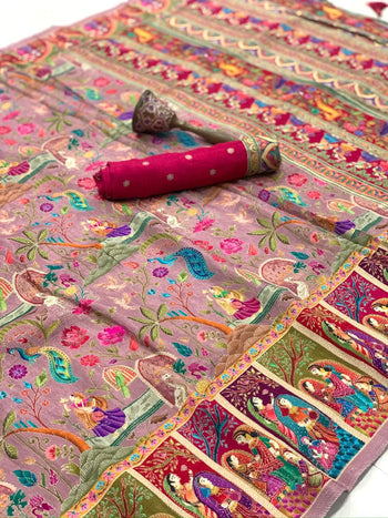 Pure Viscose Gajji Silk Pashmina Saree – Premium Silk Saree