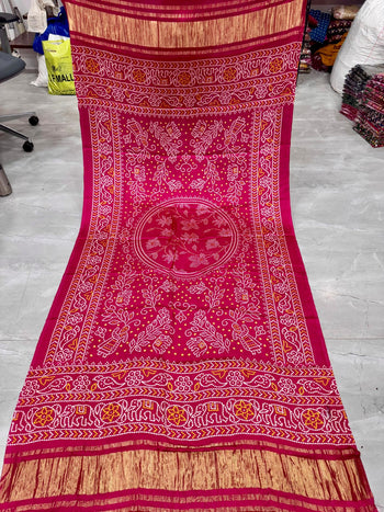 Premium Pure Gaji Silk Bandhani Dupatta