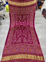 Premium Pure Gaji Silk Bandhani Dupatta