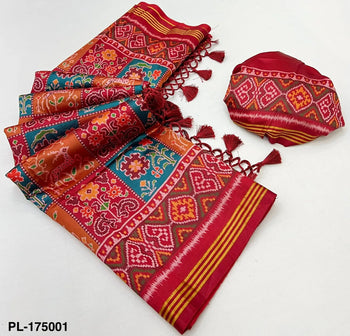 Super Trending Patan Patola Printed Handloom Silk Saree