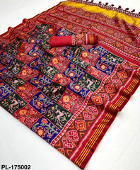 Super Trending Patan Patola Printed Handloom Silk Saree