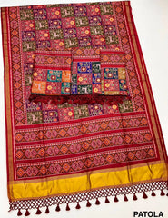 Super Trending Patan Patola Printed Handloom Silk Saree