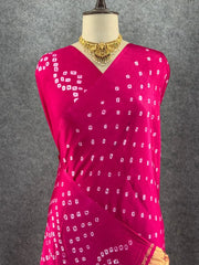 Ek Dani Bandhani With Pure Lagadi Patta Saree