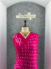 Ek Dani Bandhani With Pure Lagadi Patta Saree