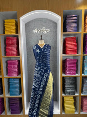 Ek Dani Bandhani With Pure Lagadi Patta Saree