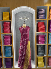 Ek Dani Bandhani With Pure Lagadi Patta Saree