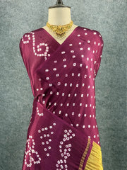 Ek Dani Bandhani With Pure Lagadi Patta Saree