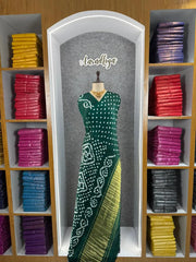 Ek Dani Bandhani With Pure Lagadi Patta Saree