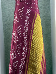 Ek Dani Bandhani With Pure Lagadi Patta Saree
