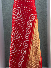 Ek Dani Bandhani With Pure Lagadi Patta Saree