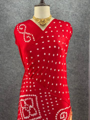 Ek Dani Bandhani With Pure Lagadi Patta Saree