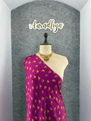 Pure Modal Silk Nakshi Pallu & Ajrakh Border Saree