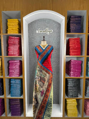 Pure Modal Silk Nakshi Pallu & Ajrakh Border Saree