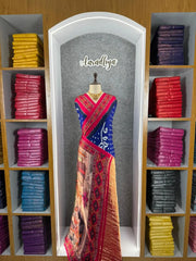Pure Modal Silk Nakshi Pallu & Ajrakh Border Saree