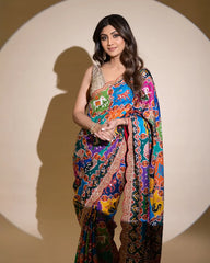 Latest Shilpa Shetty Inspired Designer Patola Printed Saree