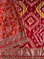 Premium Banarasi Silk Patola Printed Saree