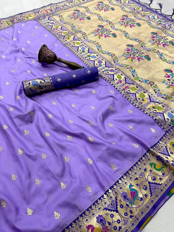 Rajwadi Mor Paithani Zari Butti Saree