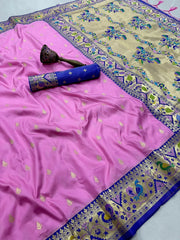 Rajwadi Mor Paithani Zari Butti Saree