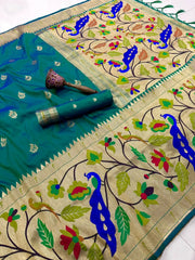 Pure Soft Silk Big Border Paithani Saree